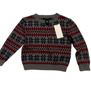 NAUTICA NEW BOYS GRAY BLUE SWEATER CHRISTMAS WINTER TWINS TOP SHIRT GIFT SIZE 2